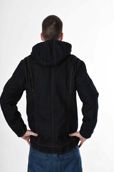 Men's Sherpa Lined Hooded Jeans Jacket