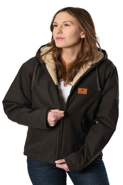 Insulated Gear Women’s Wash Duck Hooded Canvas Winter Work Jacket