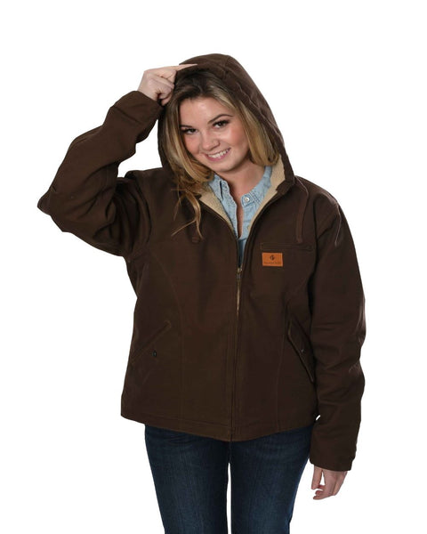 Insulated Gear Women’s Wash Duck Hooded Canvas Winter Work Jacket
