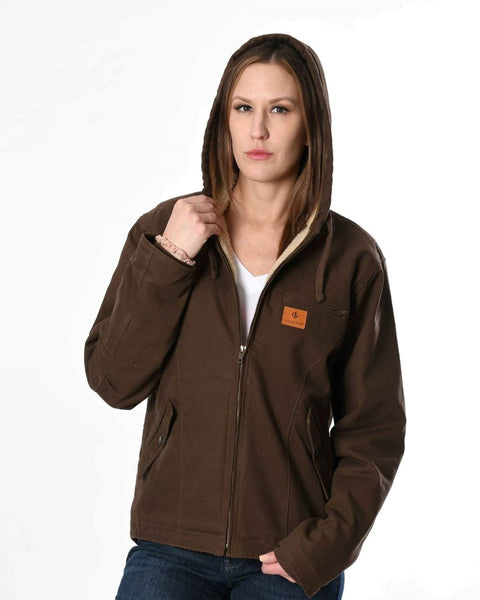 Insulated Gear Women’s Wash Duck Hooded Canvas Winter Work Jacket
