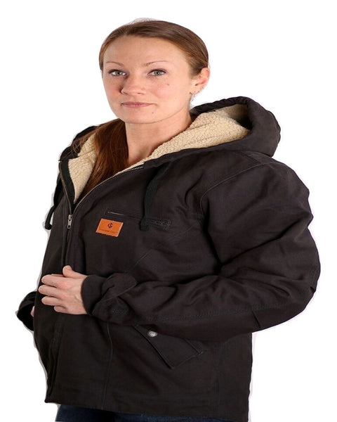 Insulated Gear Women’s Wash Duck Hooded Canvas Winter Work Jacket