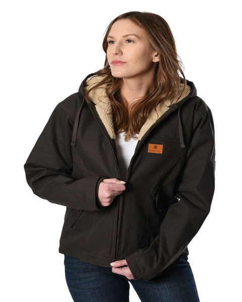 Insulated Gear Women’s Wash Duck Hooded Canvas Winter Work Jacket