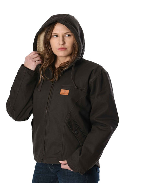 Insulated Gear Women’s Wash Duck Hooded Canvas Winter Work Jacket