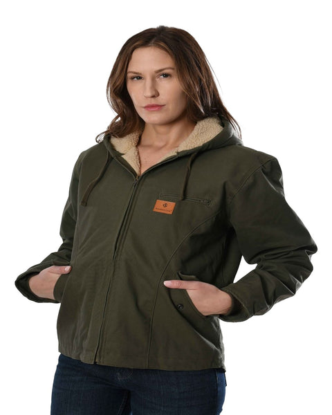 Insulated Gear Women’s Wash Duck Hooded Canvas Winter Work Jacket
