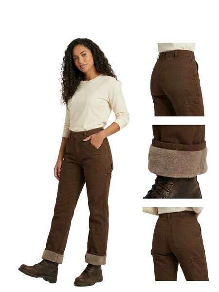 Women's Fleece Lined Canvas pant
