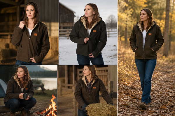 Women’s Sherpa-Lined Insulated Work Jacket – Heavy-Duty Canvas by Insulated Gear
