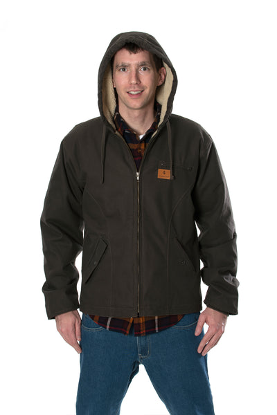 Men's Sherpa Lined Hooded Jeans Jacket