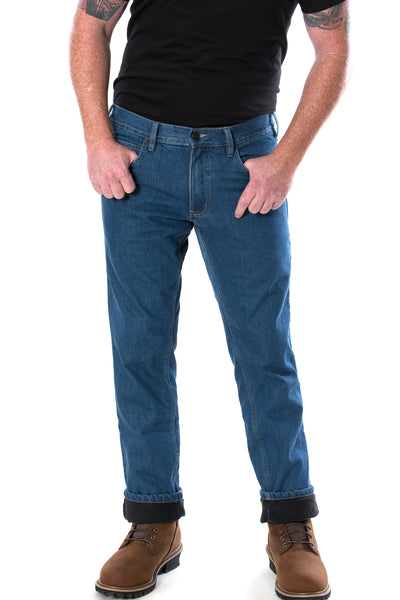 Mens Relaxed Fit Fleece lined Jeans