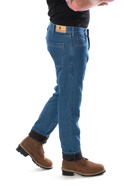 Mens Relaxed Fit Fleece lined Jeans