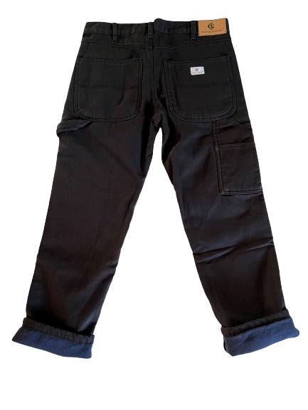 Insulated Gear Men's Carpenter Style Fleece Lined Canvas Utility Work Pants