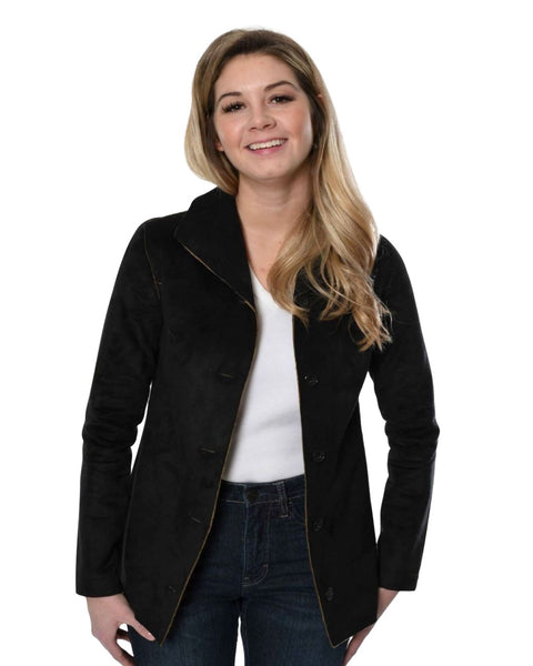 Suede button up jacket